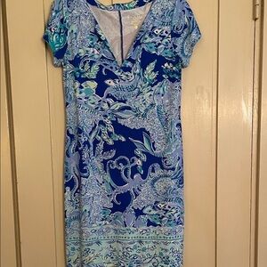 Lilly Pulitzer dress, sea sirens
Size S, rayon , spandex